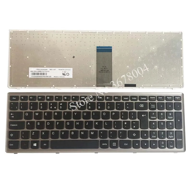Британская клавиатура для ноутбука Lenovo Ideapad Z710 U510 без подсветки | Компьютеры и
