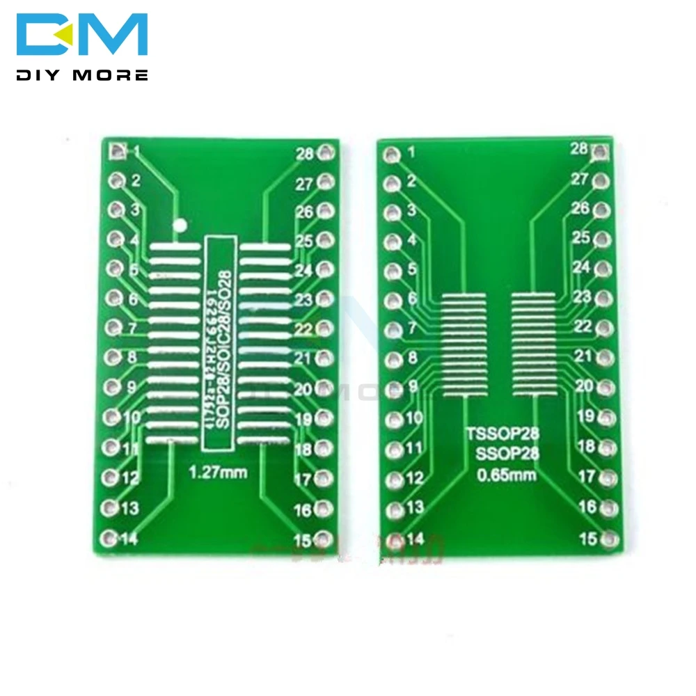 10 шт. SSOP28 SOP28 TSSOP28 к DIP28 адаптер конвертер печатной платы 0,65/1,27 мм 10 шт