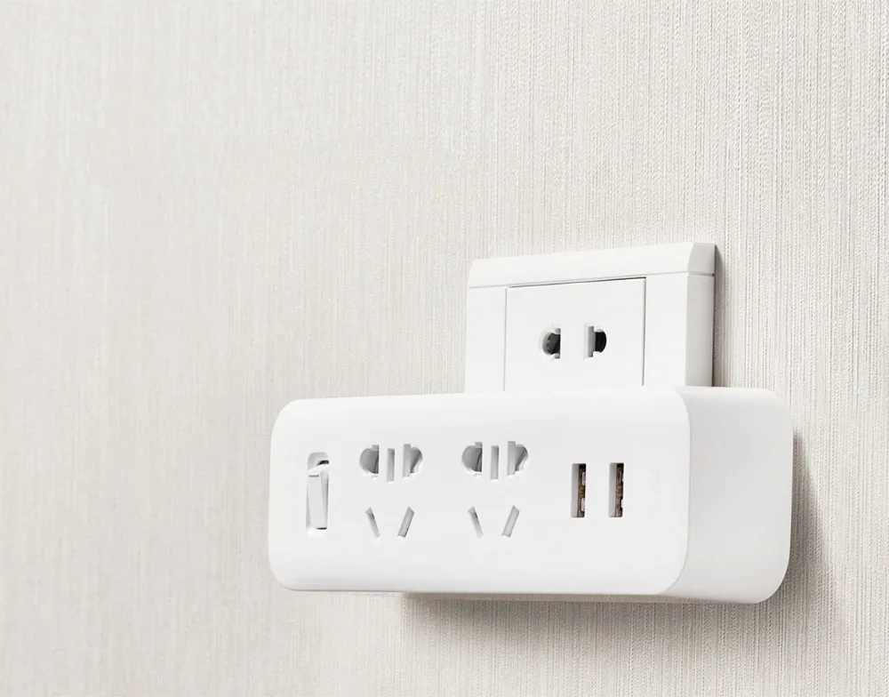 Xiaomi Mijia Power Strip Socket Converter Portable Mini Plug Travel Adapter for Home Office 5V 2.1A 2 USB Fast Charging xiomi H0 (8)
