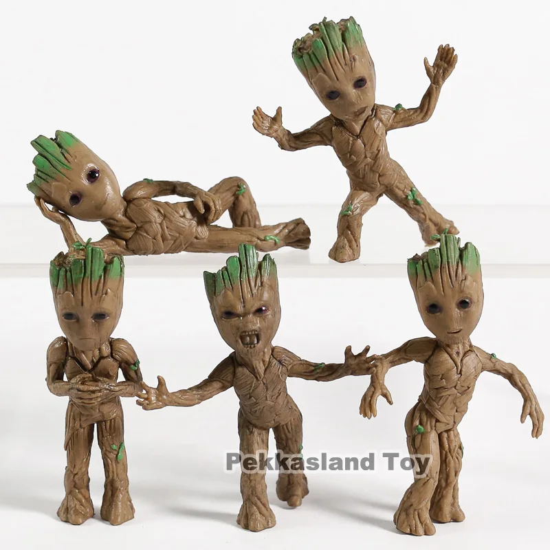 

Tree Man Figure Toys Pendant Guardians of Galaxy Dancing Movie Figures Toys gift 5pcs/set