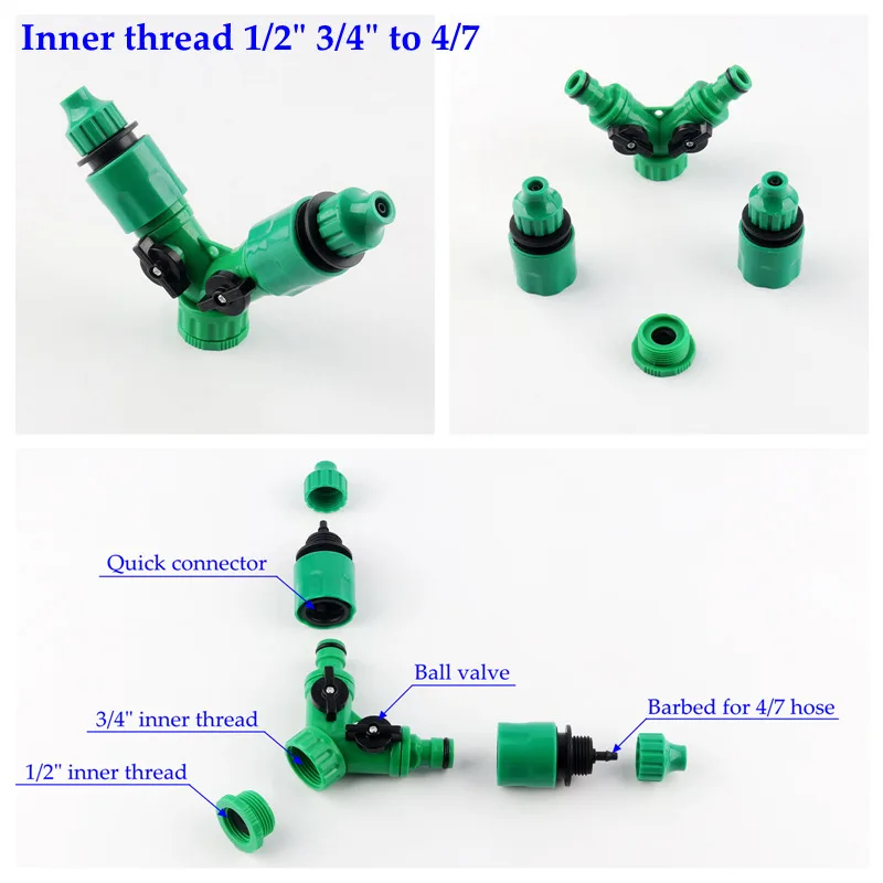 Быстрый разъем комплект орошения сада Системы полив комплект кран Micro шланг для полива, 4/7 мм/8 11 мм шланг высокого давления посылка