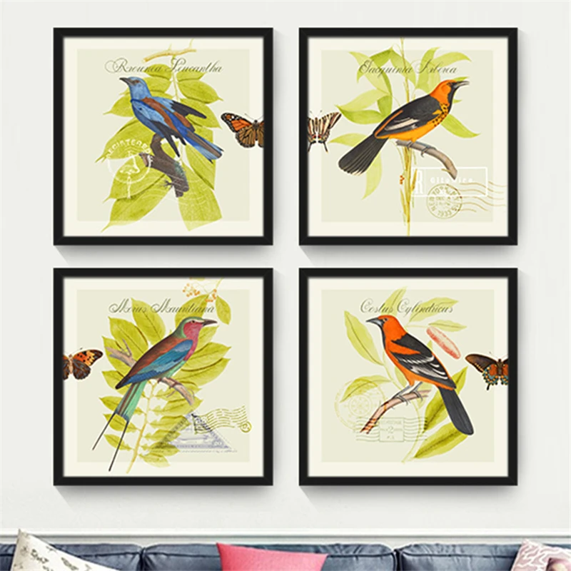 Oriole Black Wings and Yellow Body Singing in a Sweet Crisp Voice Canvas Painting Artwork Wall Poster Prints For Home Decor | Дом и сад