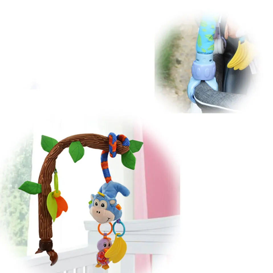 80 CM Babies Musical Mobile for Crib Plush Toys Arc on The Bed Toddlers Rattle Newborn Baby Boy Girl Toy for Stroller 0-12 Month