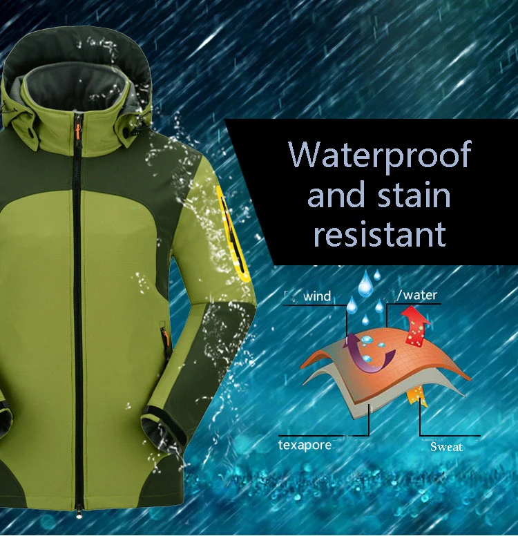 Refire Gear Winter Outdoor Sports Jacket Men Water Repellent Thermal Jackets Camping Hiking Inside Fleece Brand Male Clothing