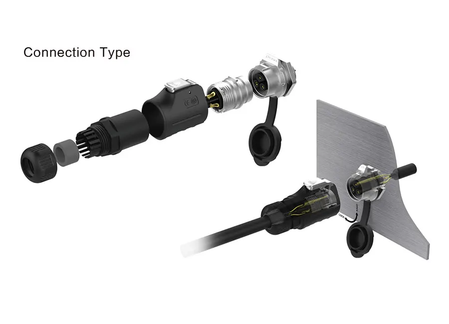 UL утвержден 2-8 Pin припоя соединения IP67 3-5A мощность водонепроницаемый разъем пластиковый мужской/женский разъем провода quick electrical power connector