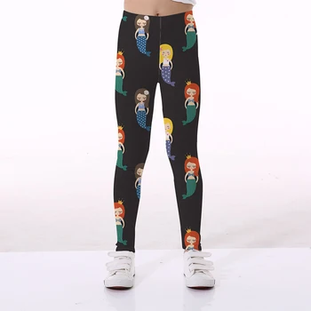 

2019 Childrens Leggings 3D Printing Mermaid Baby Kids printing Flower Toddler Classic girls pants Girls legging