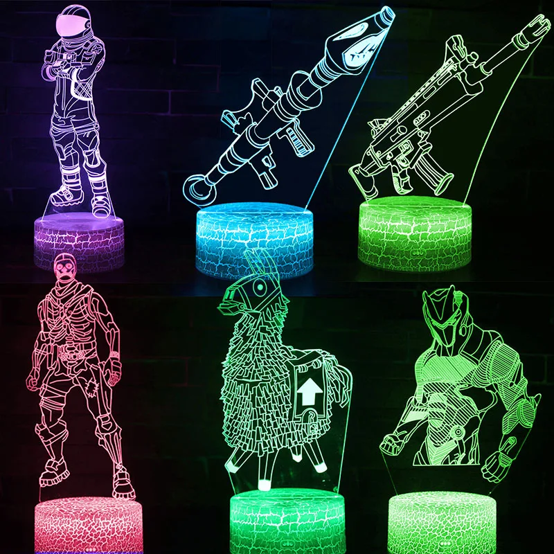 

Fortnight Toys NightLight LED Sleep Light Projection Lamp Fortnited Battle Royale Scar RPG Gun Game Accessories Kids Gifts