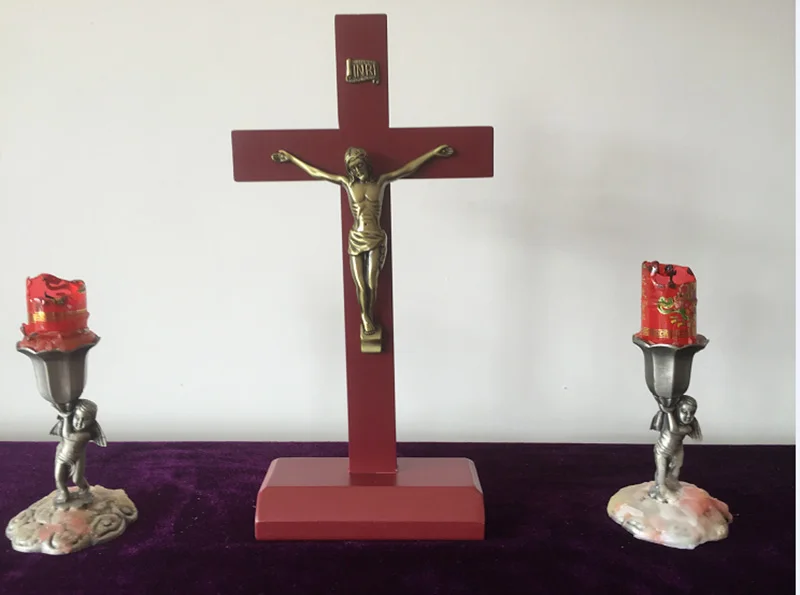 Cathedal Cross Solid Wood 29*14,5 см крест домашние настенные декорации распятие Латинский крест христианство молитва НАД ИИСУСОМ религия