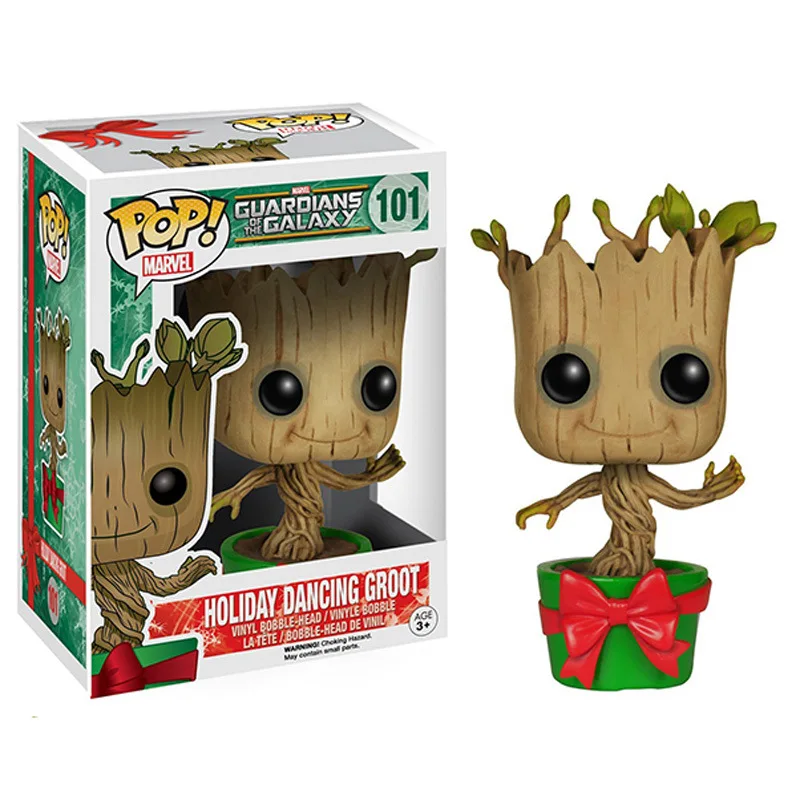 Funko POP Marvel стражи Галактики Grootted Avengers3 groots brinquedos фигурка игрушки для детей Рождественский подарок - Цвет: BOX