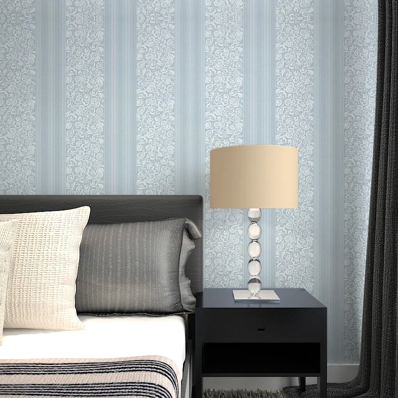 

Modern minimalist multi color striped non-woven wallpaper art flower pattern high-end home decoration for living room bedroom