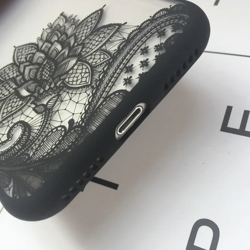 Sexy Lace Flower Phone Case For iphone apple X XS Max XR Floral TPU Full Cover for iPhone 7 8 6 6S Plus Matte Case Coque 2018New (5)