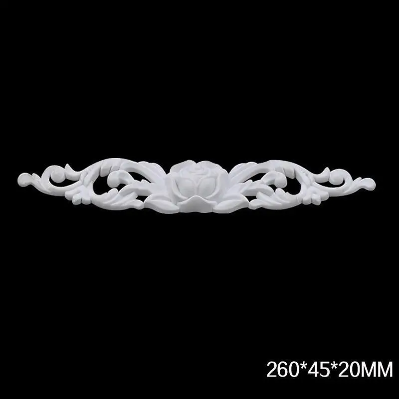 Wholesale 100 pieces White Paintable Plastic Rose Rattan Craft Applique