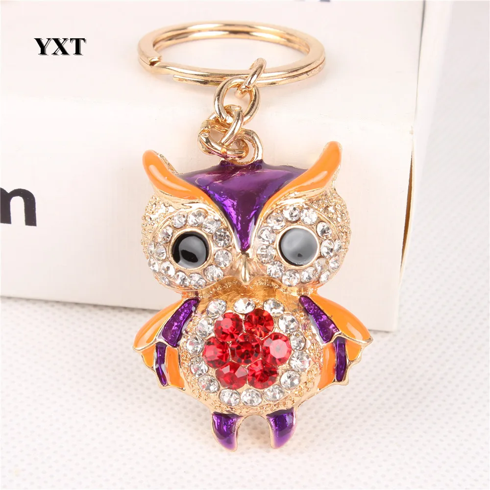 

Owl Bird Animal Lovely Cute Crystal Charm Pendant Purse Handbag Car Key Keyring Keychain Party Creative Birthday Gift