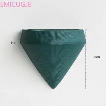 

Flower Basket Decoration Adornment Solid Color Flower Holder Vases Home Decor Creative Ceramic Wall Vase Home Hanging