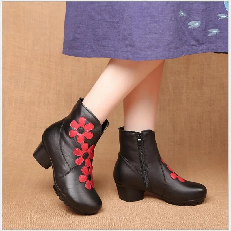 Rushiman 991 Cotton Black Femmes Occasionnel Bottes Main La Black Véritable Design Réel 991 Chaussures À Rétro De Cotton Automne 996 Cheville Hiver Mode Black Plat 996 Cuir 44frq