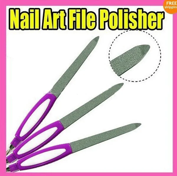 

Free shipping Wholesale 1pcs Double Use Nail file Cuticle Pushers For Adult Soft Plastic Cutter Metal Nail File for Manicure