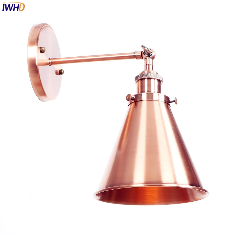IWHD Loft Antique Vintage Wall Lamp Bedroom Vathroom Stair Edison Retro Industrial Wall Light Sconces Wandlamp Home Lighting