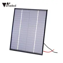 Amzdeal 2W DC18V Mini Solar Panels Polycrystalline Battery Charger DIY Module 110x136x3mm Outdoor Solar Cells Phone Charging