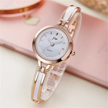 

2018 JW Top Brand Women Bracelet Watches Luxury Rhinestone Gold Dress Watch Women Fashion Casual Alloy Quartz Wristwatches