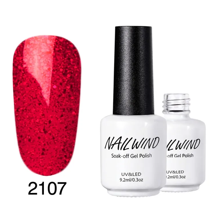 2107 NAILWIND Лидер продаж Красочные Алмазный Блеск УФ лака для ногтей Лаки длительный полу постоянный для UV Led лампы ногтей гель 9,2 мл - Цвет: 2107