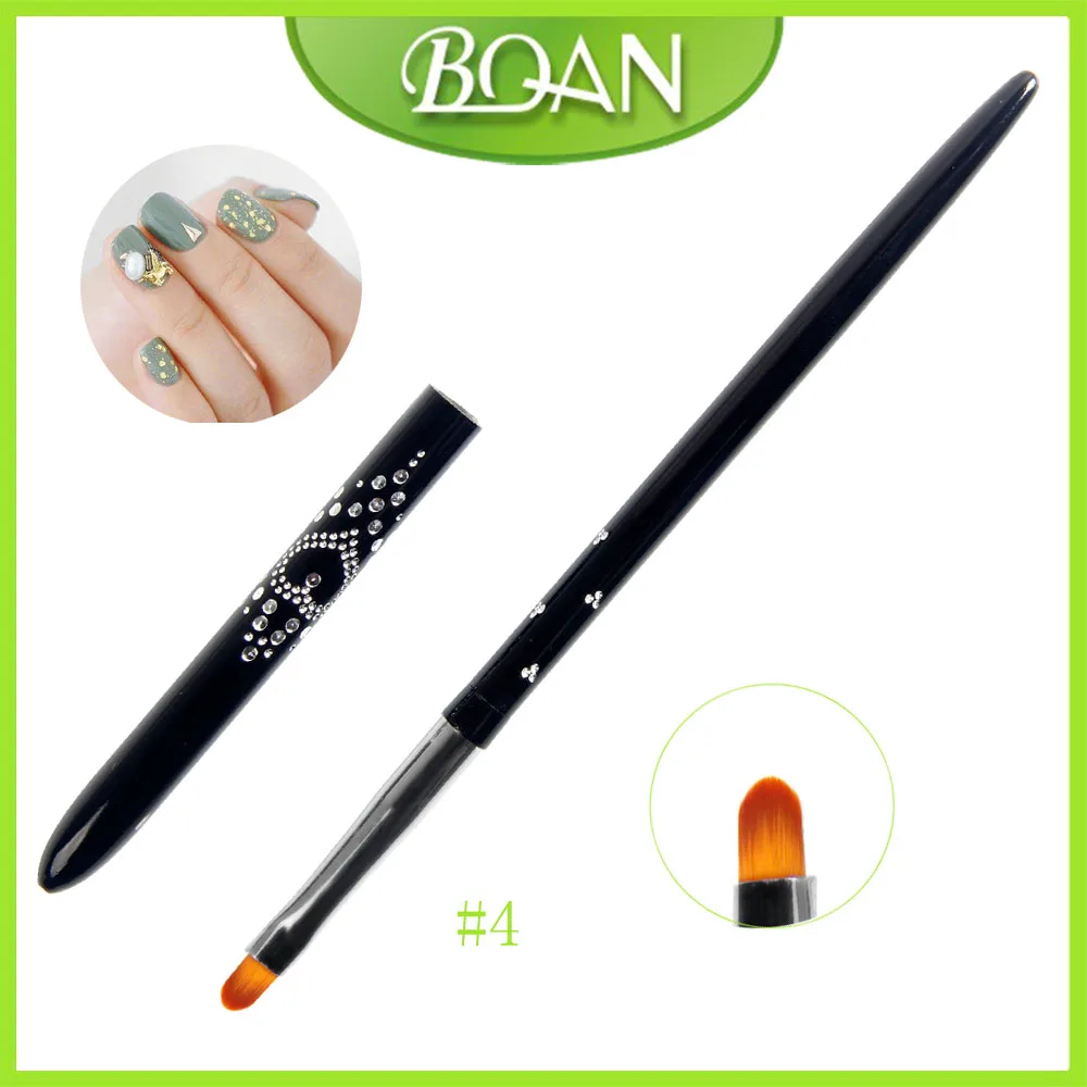 

BQAN 1PCS #4 Nail Art UV Gel Brush Pen With Cap Nail Art Manicure Tools for UV Gel Nail Polish