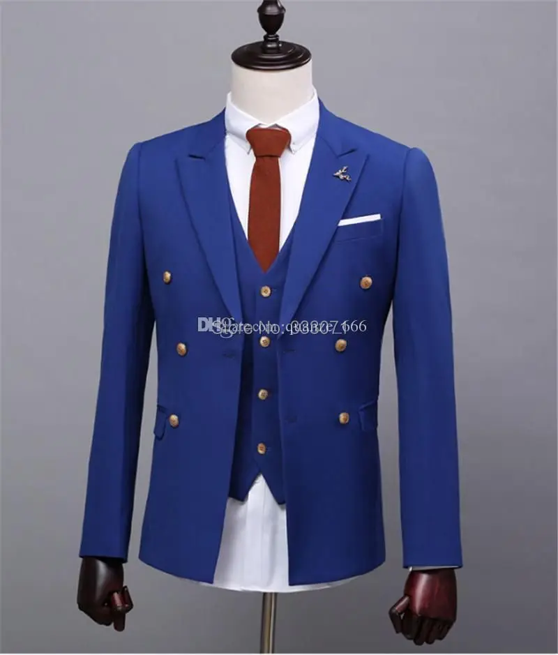 Royal Blue Groom Tuxedos Custom Slim Fit Wedding Suits For Men Royal Blue Groom Tuxedos Custom Slim Fit Wedding Suits For Men Blazers Tailor Made Good Quality Best Man Party In From S Clothing