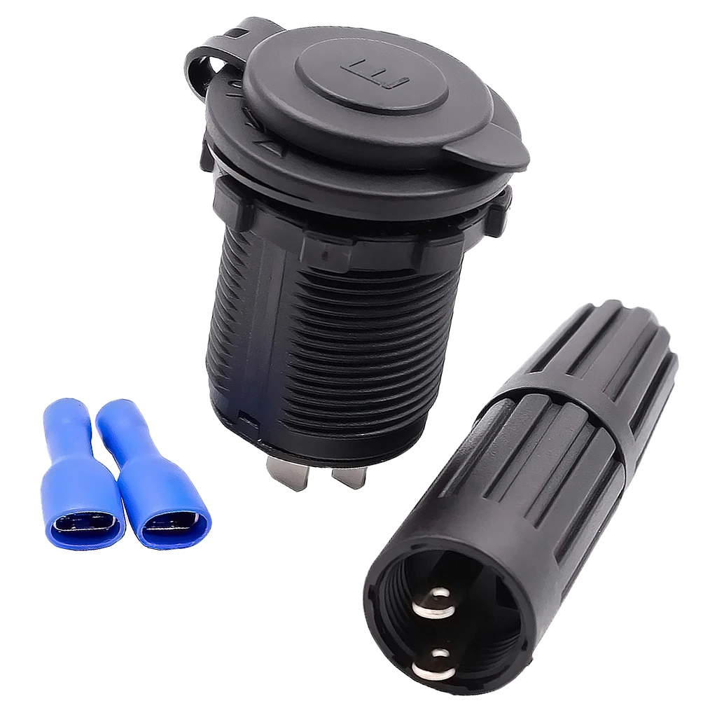 

DC 12V 24V Power Fridge Socket for 4WD Camper Trailer Boat Car a versatile socket Comes with screws and bracket