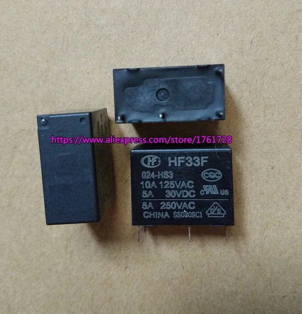 10 шт! Абсолютно новое и оригинальное реле HF33F-005V-HS3 HF33F-012-HS3 HF33F-024-HS3 4 контакта