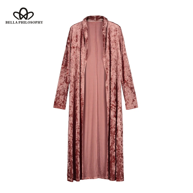 Wonder 2018 new autumn Blusas Mujer New Long Sleeve Velvet Kimono Cardigan Women Casual Blouse Fashion Long Kimono Women Jacket