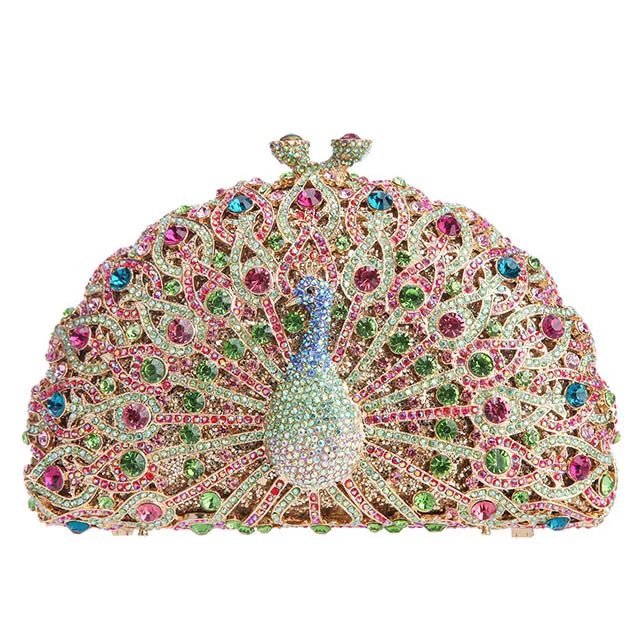 Fawziya Роскошные Клатчи из кристаллов для женщин Сумка-клатч на застежке вечерняя сумка - Цвет: Mint