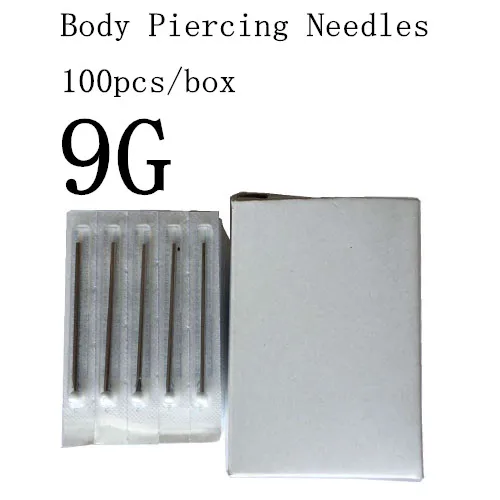YILONG 100PC 9G Piercing Needles Sterile Disposable Body For Ear Nose Navel Nipple Free Shipping | Красота и здоровье