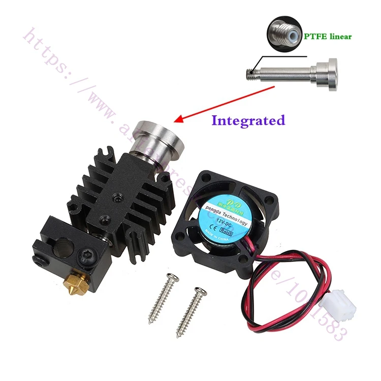  3D Printer Parts  Integrated Heatbreak V6 hotend Wade Extruder Direct drive Hotend Kit 1.75mm Short-distance Feed V6 Hot End Kit 