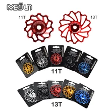 2 шт. MEIJUN MTB дорожный велосипед Керамика шкив 7005 Алюминий сплав задний переключатель 11 13 лет руководство Велоспорт керамический подшипник опорное колесо