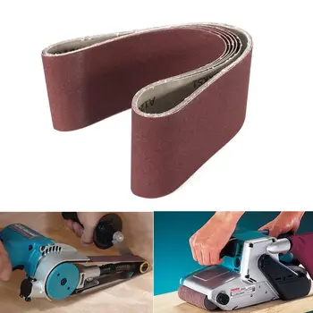 

5Pcs/set 180 Grit Sanding Belt Grinding Polishing Aluminum Oxide Sanding Belts Tool Accessories Wine Red For Furniture 915X100mm