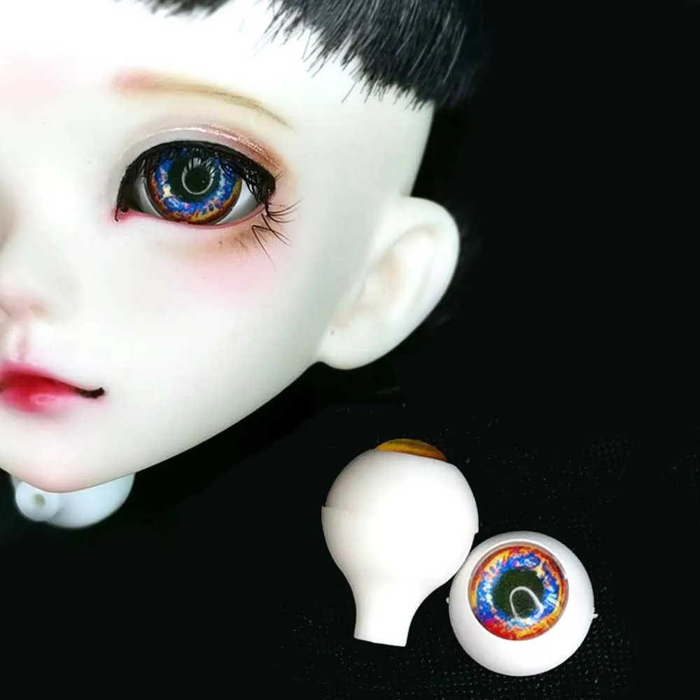 Круглая акриловая кукла bjd с глазами огня синего цвета для bjd/SD/MSD 12 мм 14 20 1/6 |