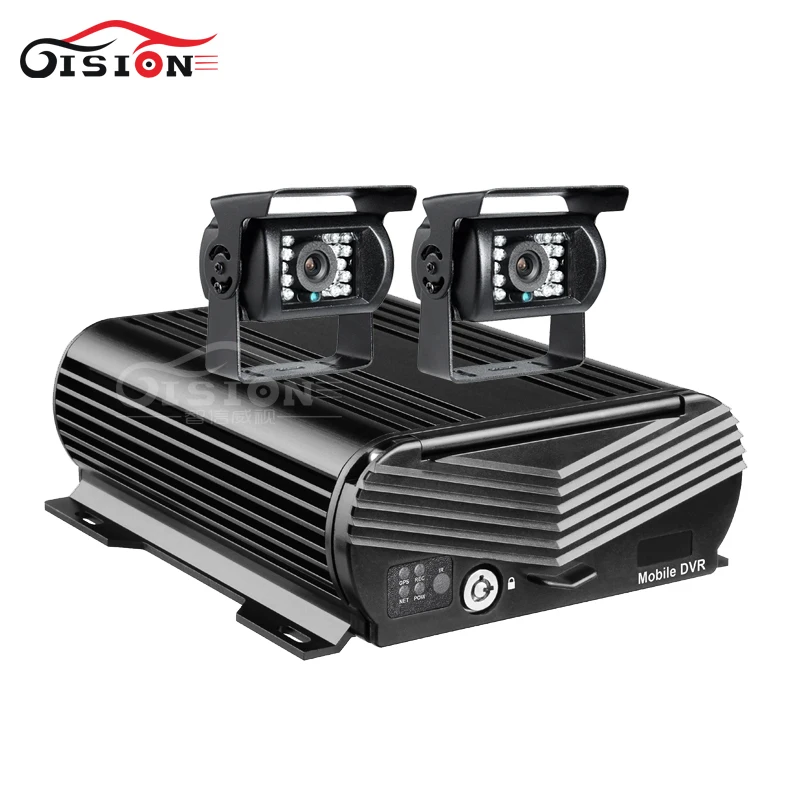  Disco Duro HDD 4CH 1080 P AHD coche móvil Dvr con 3G GPS función Wifi + 2 x trasero ver cámaras de 