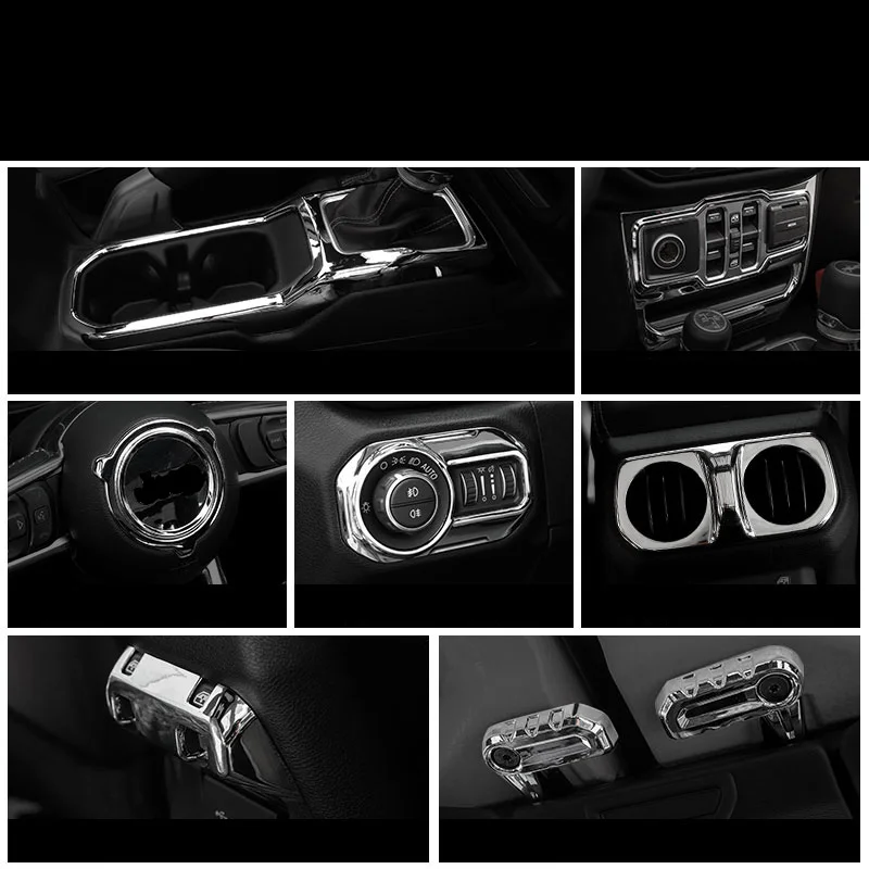 

Central control decoration dashboard decoration Panel frame decoration car Accessories For JEEP Wrangler JL 2018 2019