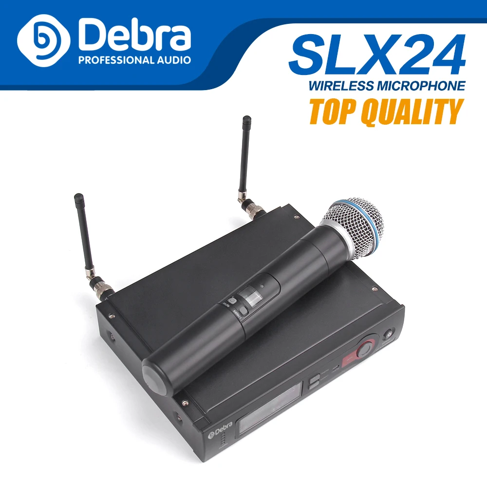 

Top Quality SLX24/Beta58 Professional UHF Wireless Microphone System With SLX2 Handheld Cordless Microphone for Karaoke SLX4