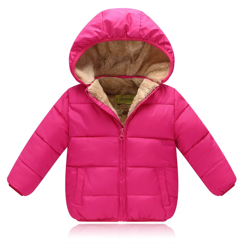 BINIDUCKLING Toddler Girl Boys Winter Down Coat Zipper Fleece Warm Thick Children's Coat Kid Down Jacket For A Girl Boy