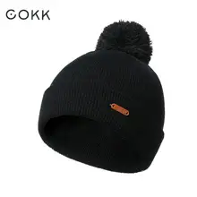 COKK Knitted Hats For Women Men's Winter Hat Cap Unisex Beanies With Pompom Ball Women Skullies Warm Caps Gorros Bone Female New COKK Knitted Hats For Women Men's Winter Hat Cap Unisex Beanies With Pompom Ball Women Skullies Warm Caps Gorros Bone Female New