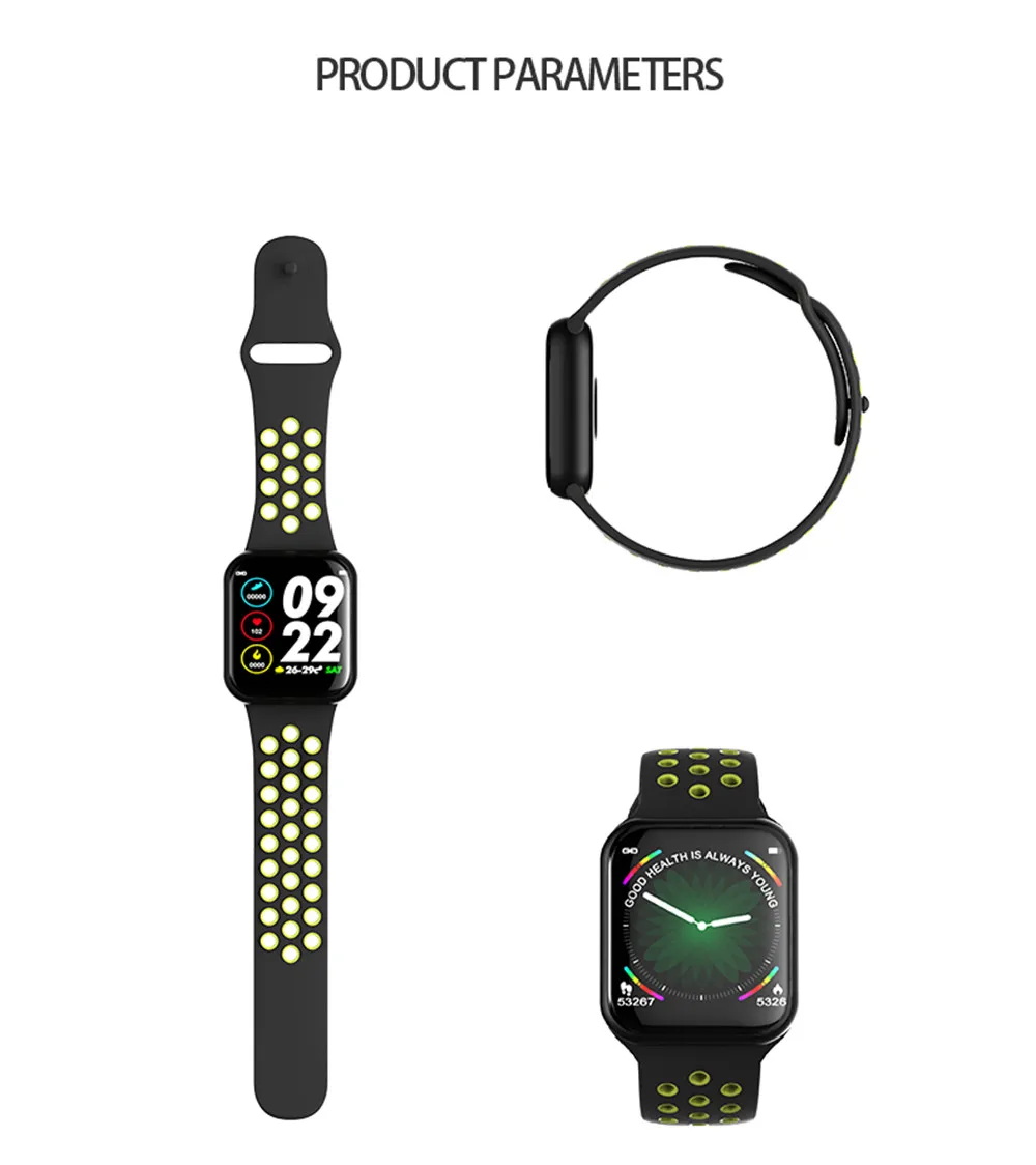 F8 Смарт часы для мужчин IP67 водонепроницаемый длительное время ожидания сердечного ритма кровяного давления Браслет Smartwatch Поддержка IOS Android PK B57 iwo10