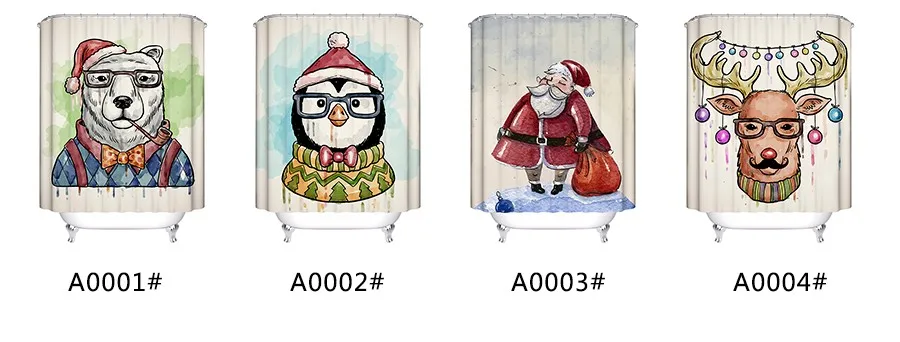 christmas shower curtain (3)