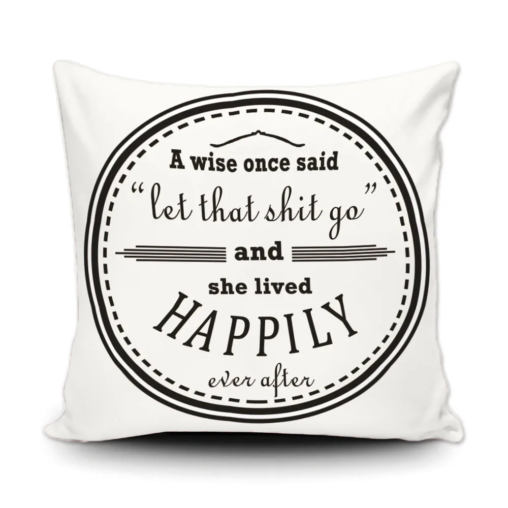 A Wise Once Said Printed Throw Pillow Case Text Printing Decorative Cushion Cover Pillowcase Home Decor By Lvsure For Car Seat | Дом и сад