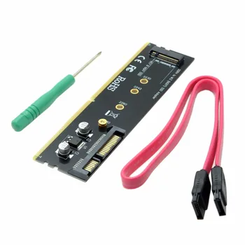 

Zihan M.2 NGFF B/M-key SSD to SATA 22pin Hard Disk Adapter PCBA with DDR4 Connector Holder