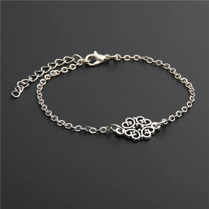 1pc Flower Connector Charms Bracelet For Women Adjustable Bracelet