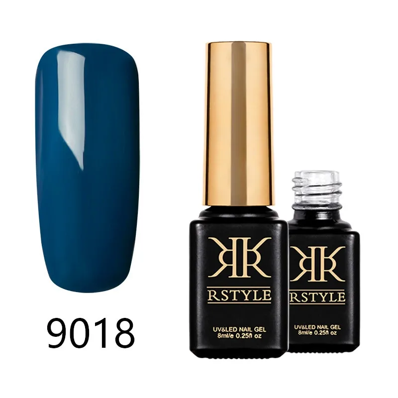 Лак для ногтей rstyle 8 мл 9001-9062 чистый цвет УФ-гель для ногтей Soak Off Nail Art Полупостоянный гель лак набор для наращивания ногтей праймер - Цвет: SC9018