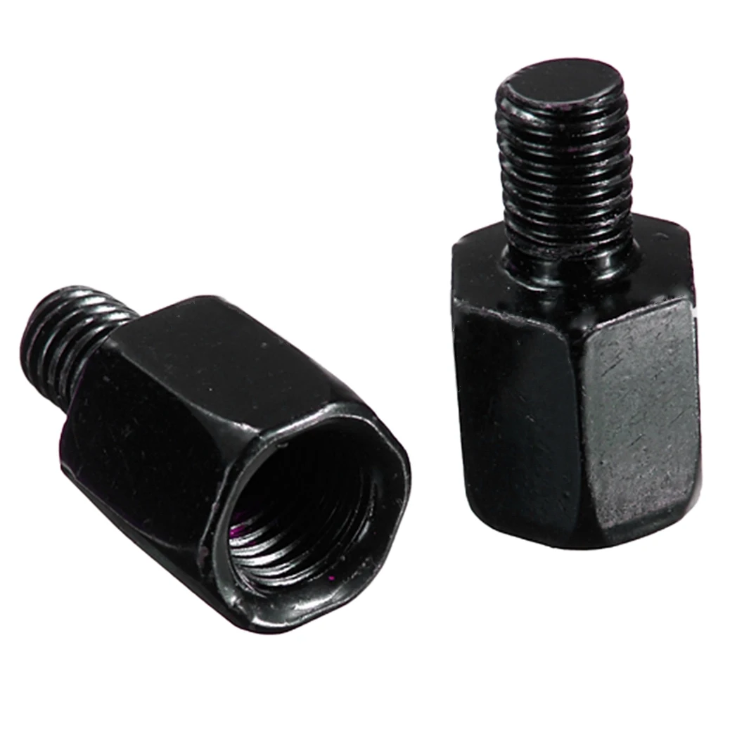 

Promotion! 2 PCS motorcycle MIRROR ADAPTORS CONVERTS CLOCKWISE 8MM TO 10MM BLACK