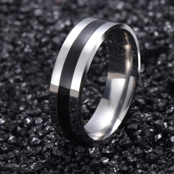 Vintage White Gold Color 316L stainless steel Ring Mens Jewelry for Women lord Wedding Band male ring for lovers G15