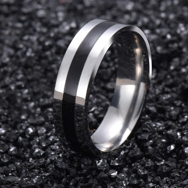 Vintage White Gold Color 316l Stainless Steel Ring Mens Jewelry For Vintage White Gold Color 316l Stainless Steel Ring Mens Jewelry For Women Wedding Band Male