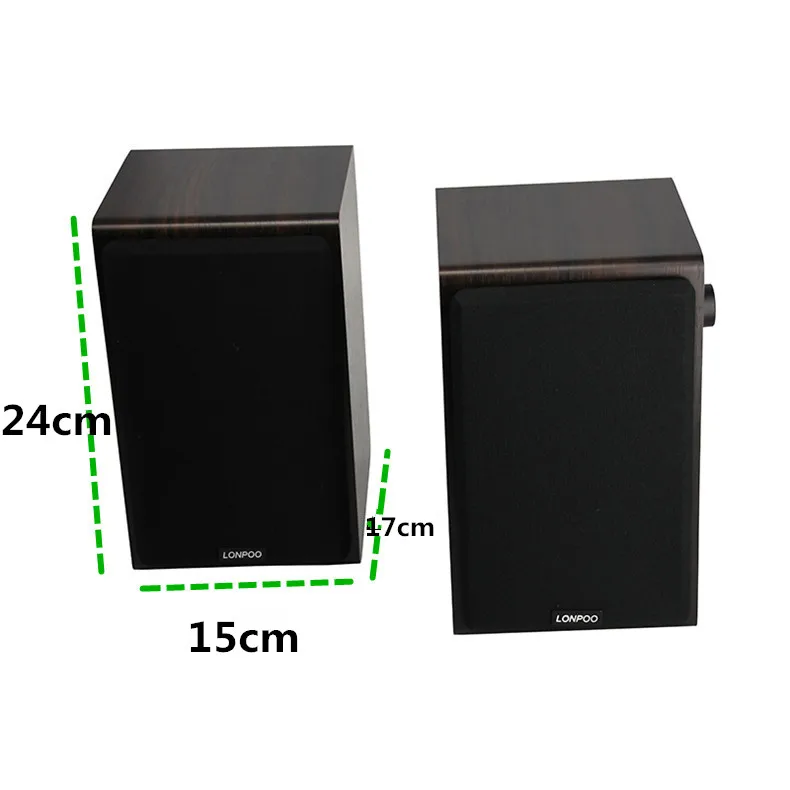 LONPOO книжная полка колонки Hifi Bluetooth стерео деревянные активные AUX домашний